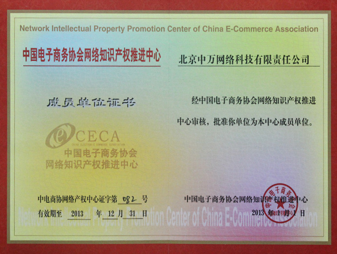 中国电子商务协会 网络知识产权推进中心